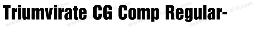 Triumvirate CG Comp Regular字体转换